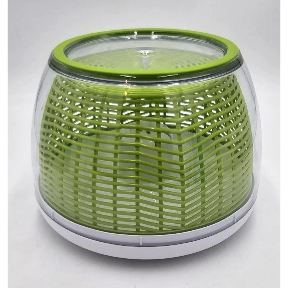 Farberware Pro Pump Salad Spinner Green Large Plastic Bowl Colander Locking Lid